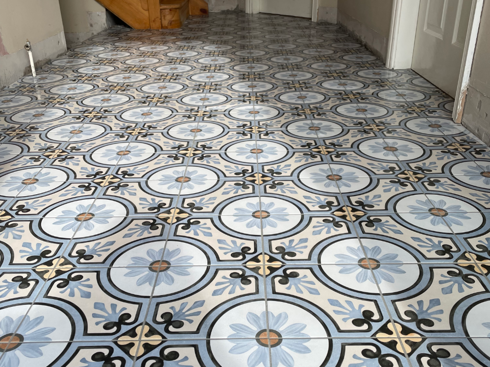 Antique flooring in a hallway